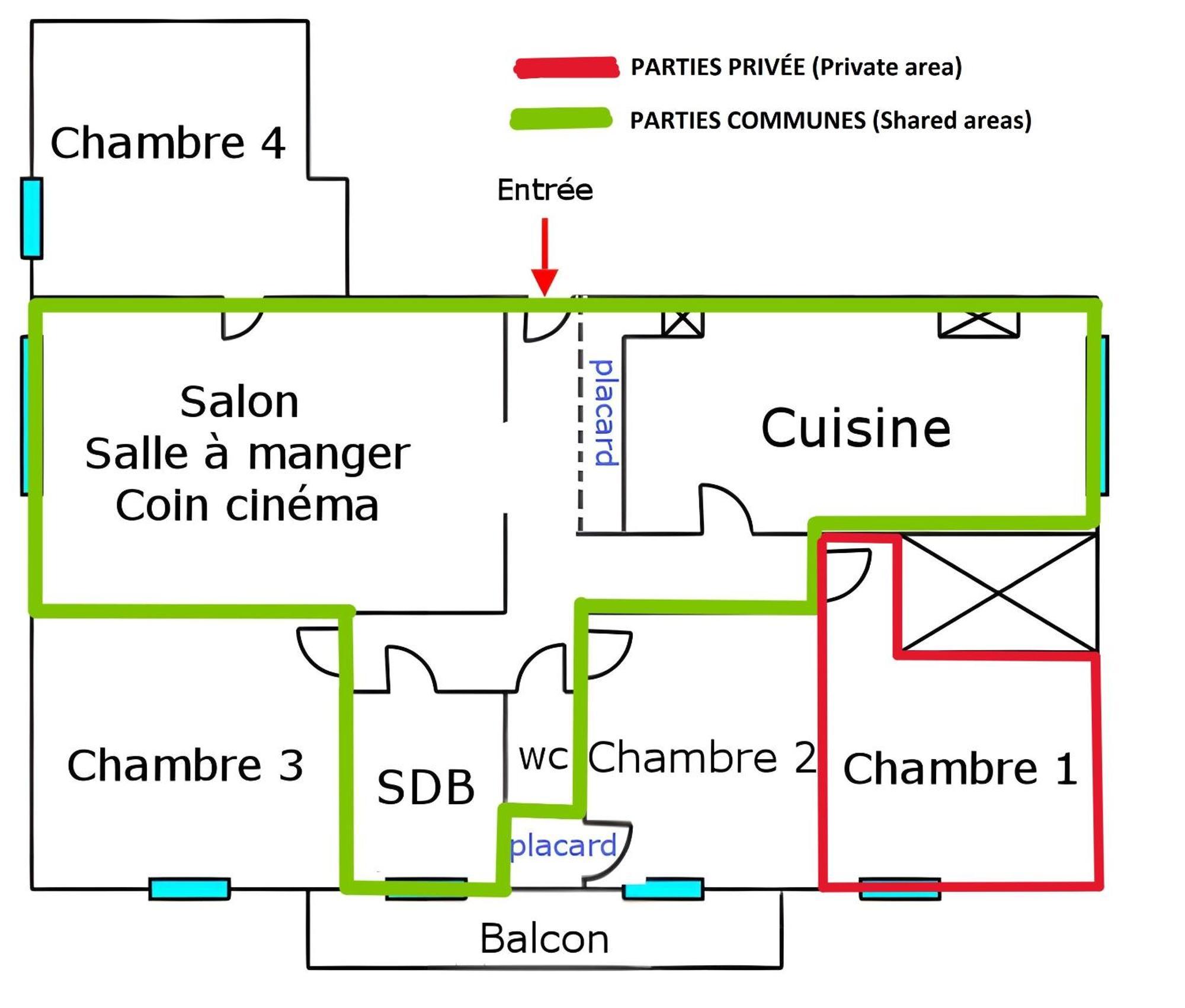 Chambre En Colocation Fille, Proche Mer, Climatisation Toulon Phòng bức ảnh